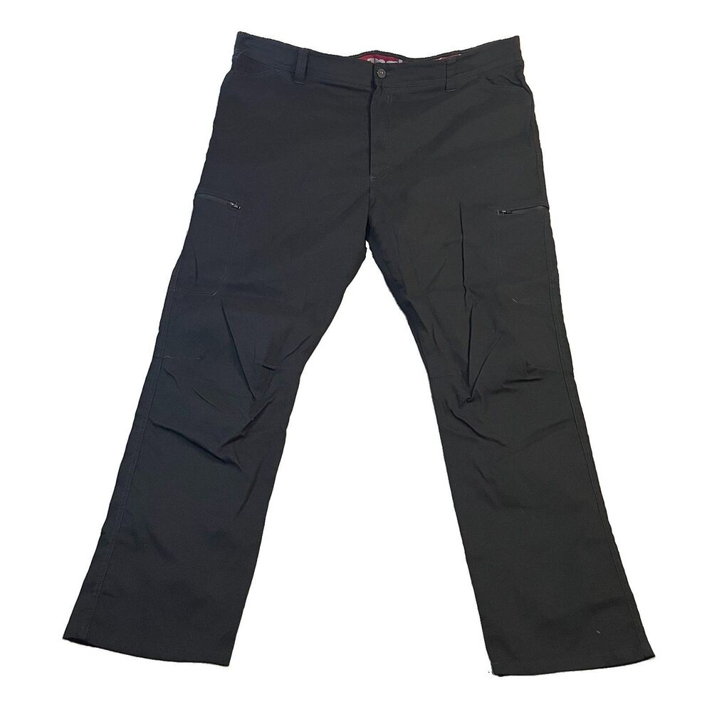 Wrangler Outdoor Series Mens Black Cargo Pants 10NW788NB 44x30 Hiking Utility